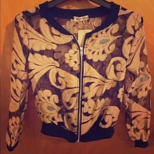 See through baseball jacket