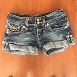 Miss me blue jean shorts