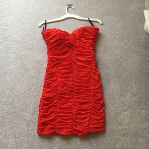 Bebe, red bodycon dress