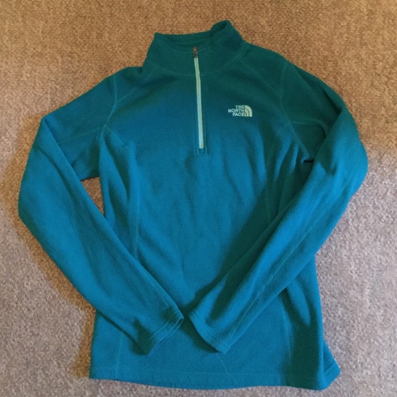 The North Face Sweaters - North Face blue turquoise quarter fleece pullover