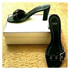 SALE Black Coach Sandals