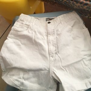 White high waisted shorts