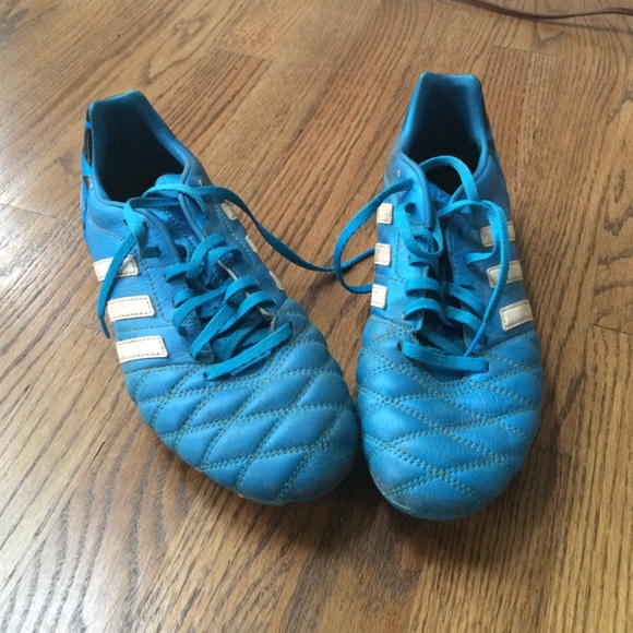 Blue Adidas Soccer Cleats