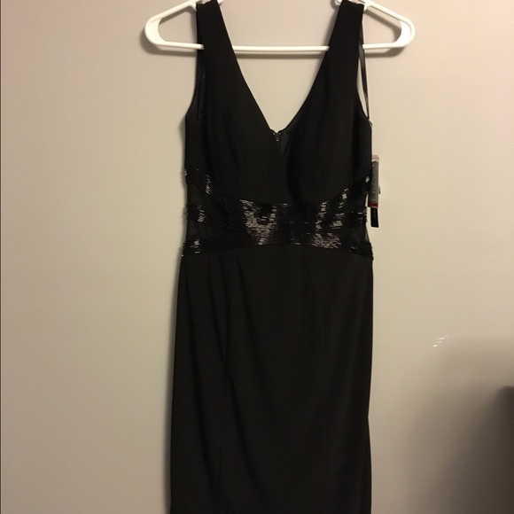 NWT Black Mesh Cutout Party Dress