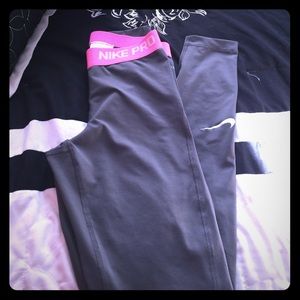 Nike pro grey tights