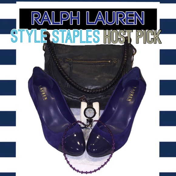 🍾HP🍾Ralph Lauren Blue Suede Heels NWOT