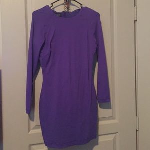 Purple party dress! Hugs your curves!