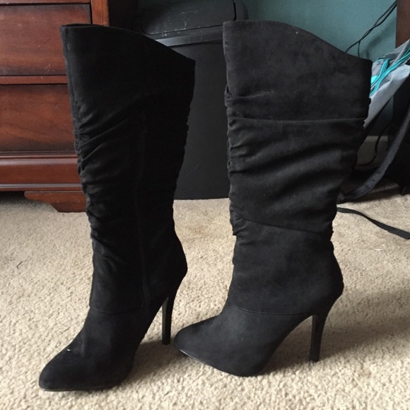 Tall Black heel boots