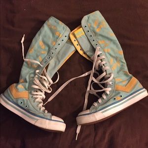 Unique Pony feather high tops
