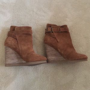 Jcrew Brown Wedge Booties
