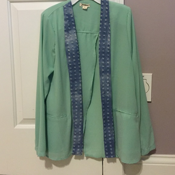 Mint green blazer