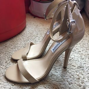 Strap nude sandal heels