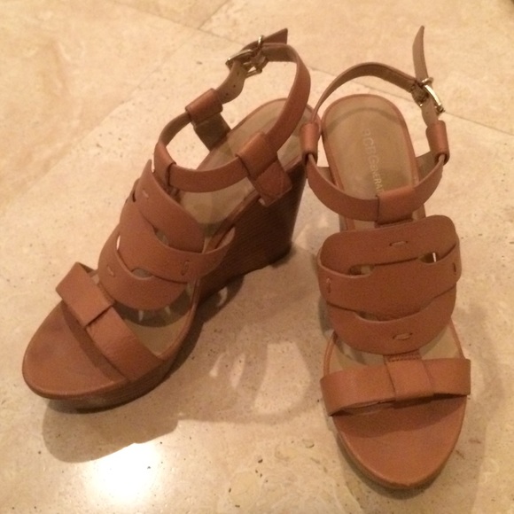 BCBGeneration Caramel Brown Wedges
