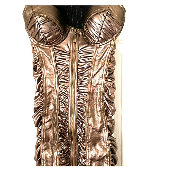 Bronze zipper dress