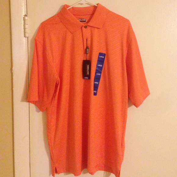 Orange golf polo