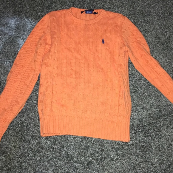 Orange polo sweater