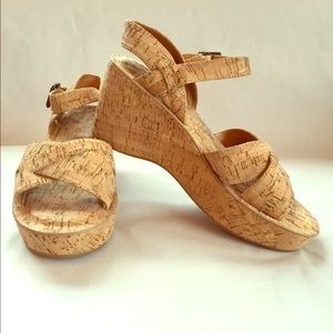 Kork-Ease Ava wedge sandals in natural cork