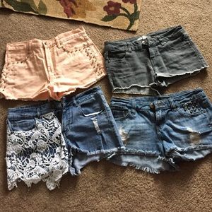 4 pairs of jean shorts!