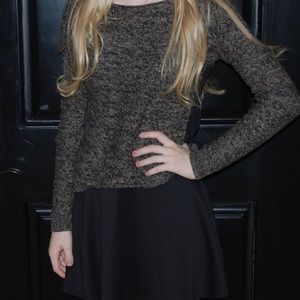Brown and black sweater