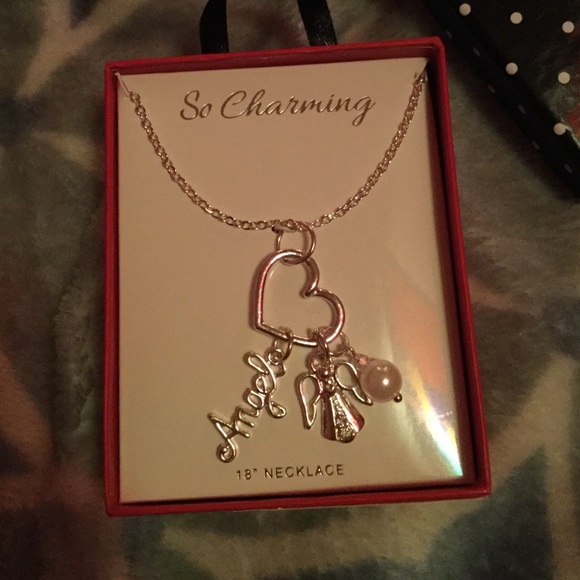 So charming Heart angel necklace