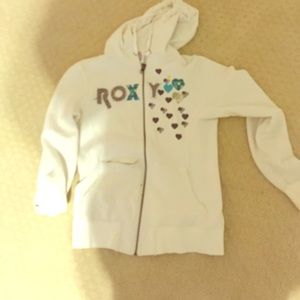 Roxy white zip up