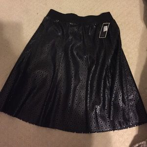 Faux leather skirt