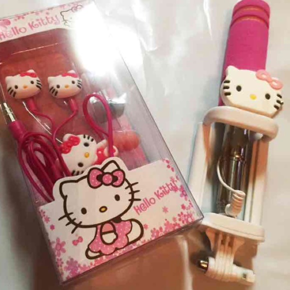 HK Mini Selfie Stick + Earbuds Set
