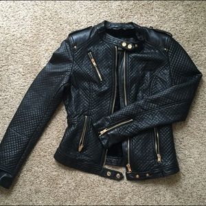 NWT Quilted Leather Jacket