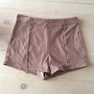 Pale Pink High Waist Shorts