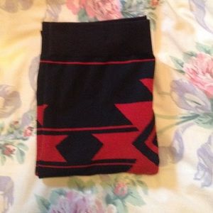 full length red leggings