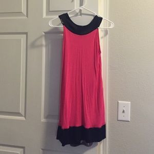 Pink and black express dress