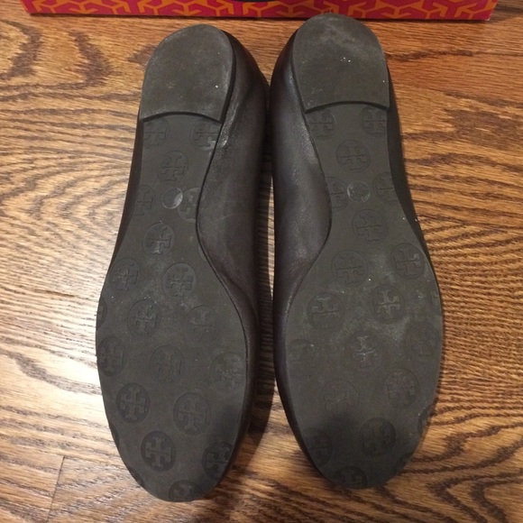 Tory Burch Classic Reva Ballet-Brown and Gold - Picture 3 of 4