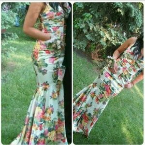 Trixxi Foral Mermaid Dress