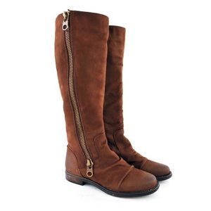 Distressed ridding boots