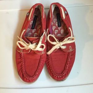 Red Tommy Hilfiger shoes