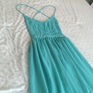CLOSET CLEAN OUT! Aqua backless maxi