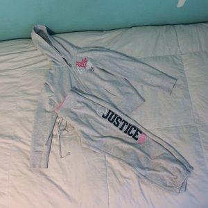 Justice hoodie and sweat pants