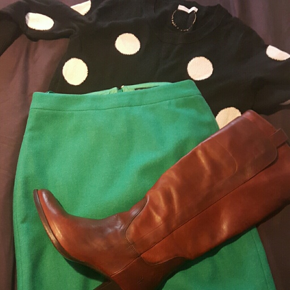 J Crew Wool Pencil Skirt Size 0