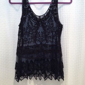 Lace/Crochet Flowy Tank