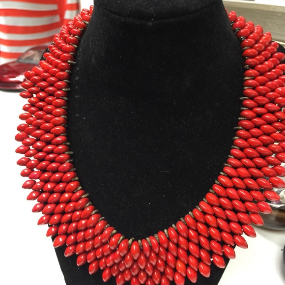 Statement necklace with matching bracelet