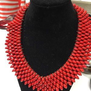 Statement necklace with matching bracelet