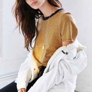 UO Blue & Yellow Striped Tee