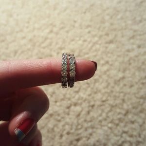 Cubic zirconia hoop earings