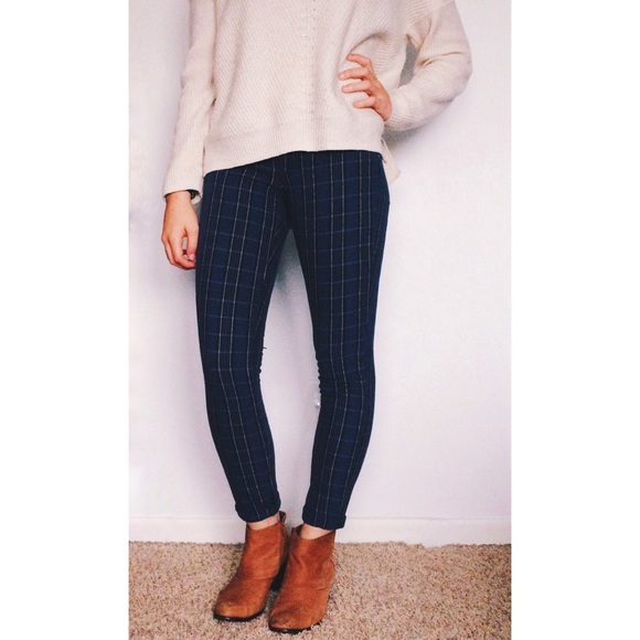 Gap Plaid Skinnies