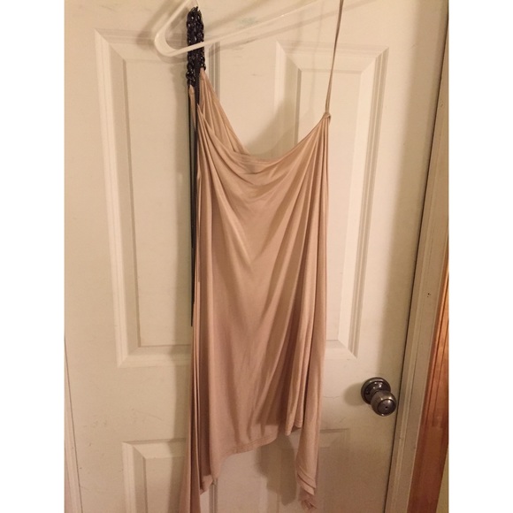 Haute Hippie Chained One Shoulder Tunic Dress