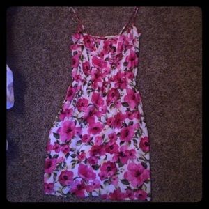 A floral short summer dress