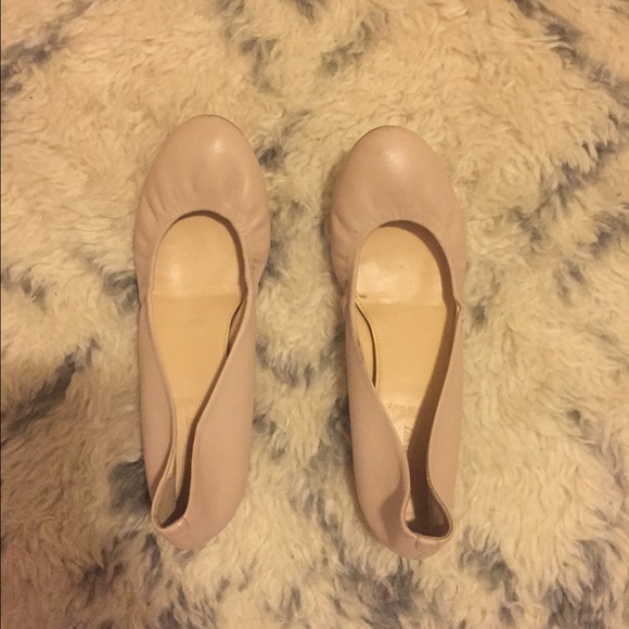 J Crew Pink Leather Flats