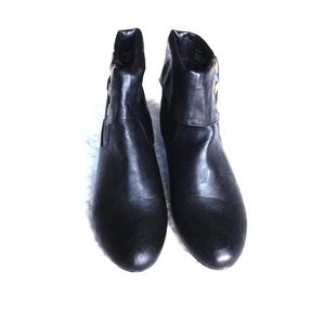 Madden girl Black low wedge ankle boots