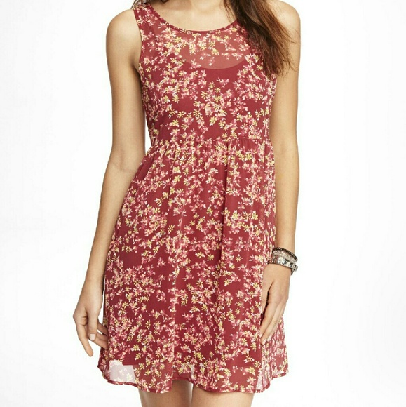 FLORAL CHIFFON BABYDOLL DRESS