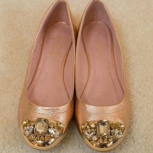 Rose Gold Ballet Flats